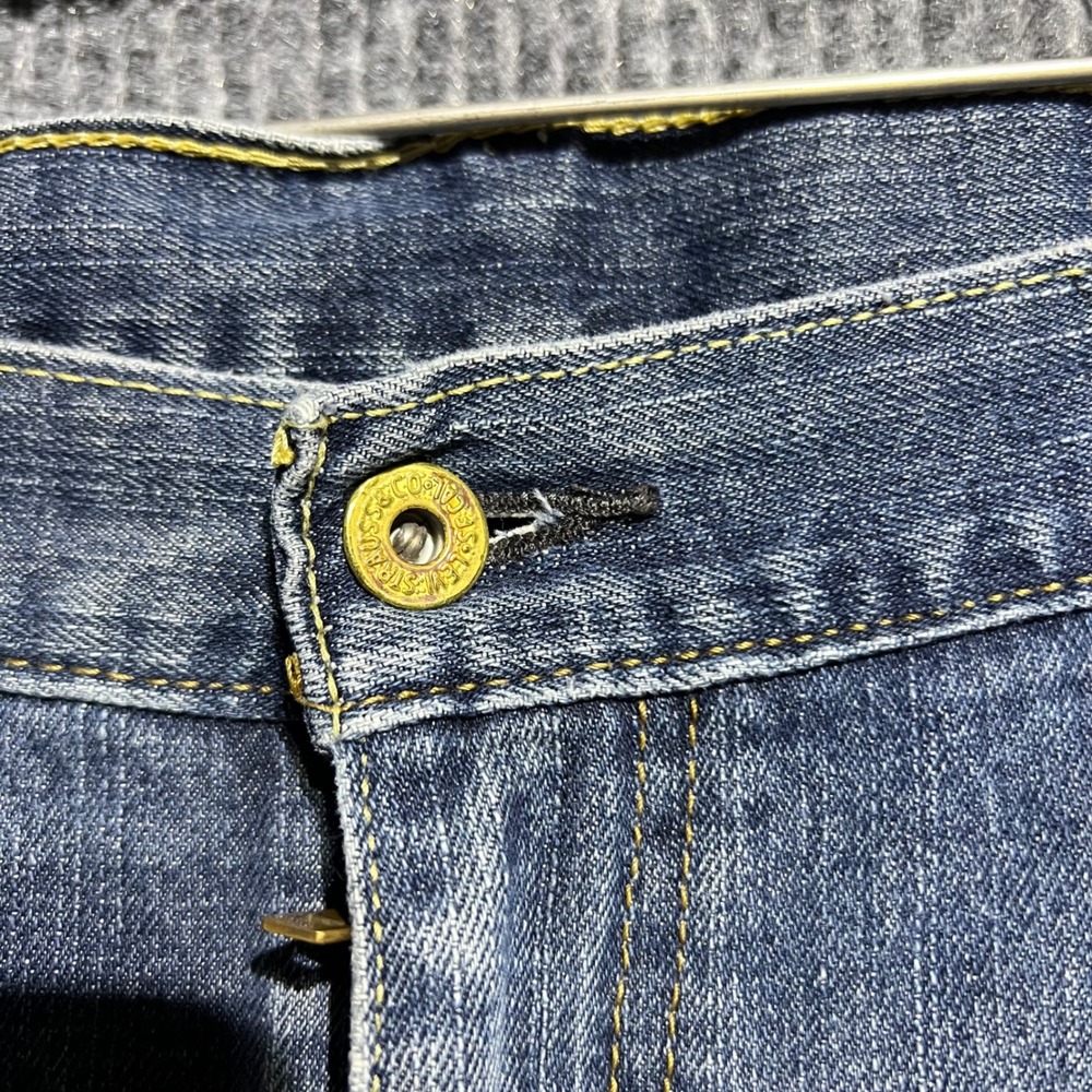 Levis 569 Loose Straight Jeans Mens 40x32 Blue Denim Baggy Distressed Casual - Picture 10 of 12